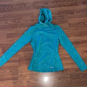 Blue High Neck Under Armor Hoodie